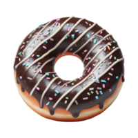 ai gerado isolado chocolate rosquinha transparente fundo, png formatar, generativo ai