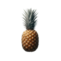 AI generated Isolated pineapple fruit Transparent Background, PNG Format, Generative AI