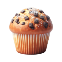 ai generiert isoliert Schoko Chip Muffin transparent Hintergrund, png Format, generativ ai