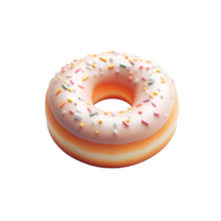 AI generated Isolated sweet donut Transparent Background, PNG Format, Generative AI