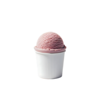 AI generated Isolated Black current flavor ice cream cup Transparent Background, PNG Format, Generative AI