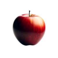 AI generated Isolated red apple Transparent Background, PNG Format, Generative AI