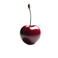 AI generated Isolated red cherry Transparent Background, PNG Format, Generative AI