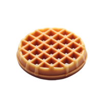 ai gerado isolado doce waffle transparente fundo, png formatar, generativo ai