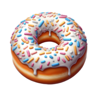 AI generated Isolated sweet donut Transparent Background, PNG Format, Generative AI