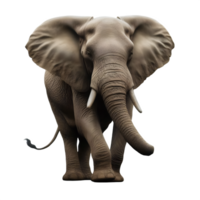 Isolated elephant animal on a transparent background, PNG Format