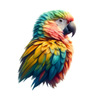 aislado loro pájaro en un transparente fondo, png formato