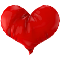 cuore rosso Palloncino 3d rendere png