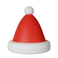 Papa Noel sombrero 3d icono ilustración png