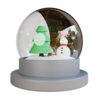 Snow Globe 3D Icon Illustration png