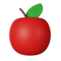 manzana 3d icono ilustración png