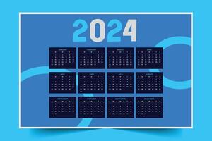 eye catching 2024 annual planner template organize task or event vector