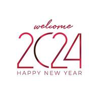 modern happy new year 2024 celebration background design vector