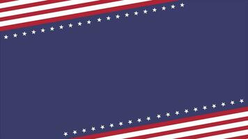 blue american flag vector template background with copy space for text
