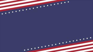 blue american flag vector template background with copy space for text