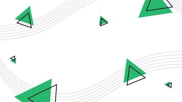 simple and minimalist abstract green triangle on white background vector