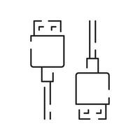 Computer hardware line icon. Graphic card or processor and RAM. GPU or CPU and cooler. Case with motherboard. Vector SSD cable with fan. Computer details.