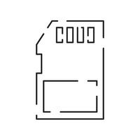 Computer hardware line icon. Graphic card or processor and RAM. GPU or CPU and cooler. Case with motherboard. Vector SSD cable with fan. Computer details.