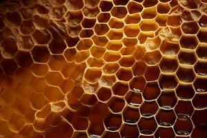 AI generated Intricate Honey comb. Generate Ai photo