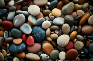 AI generated Massive Macro stones colorful. Generate Ai photo