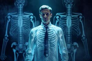 AI generated Dedicated Male doctor xray roentgen. Generate Ai photo