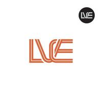 Letter LVE Monogram Logo Design with Lines vector