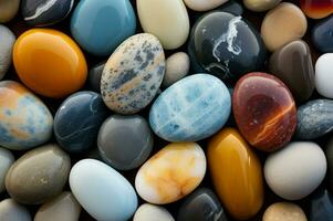 AI generated Brilliant Macro stones colorful. Generate Ai photo