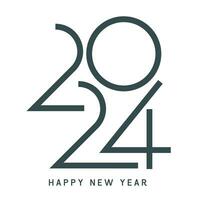 2024. contento nuevo año. resumen números vector ilustración. fiesta diseño para saludo tarjeta, invitación, calendario, etc.
