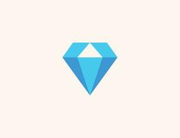 Gem Stone vector icon. Isolated Diamond, Gem Stone, Jewellery flat, colored illustration symbol - Vector illustration