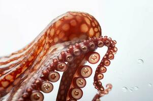 AI generated Octopus animal tentacles with suckers rows. Generate ai photo