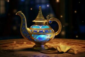 AI generated Powerful Magic lamp. Generate Ai photo