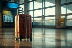 AI generated Portable Airport luggage. Generate Ai photo