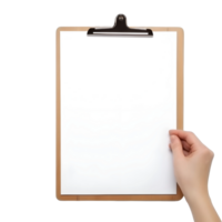 AI generated White Paper Board With Writing Hand on Transparent background - Ai Generated png