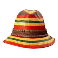 AI generated Stylish Traditional Colorful Hat on Transparent background - Ai Generated png