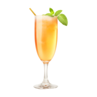 AI generated Fizzy Mocktail in a Glass on Transparent background - Ai Generated png