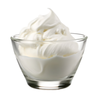 AI generated White Cream in a Bowl on Transparent background - Ai Generated png