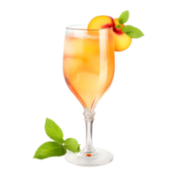 ai genererad brusande mocktail i en glas på transparent bakgrund - ai genererad png