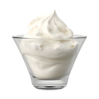 AI generated White Cream in a Bowl on Transparent background - Ai Generated png