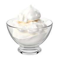 AI generated White Cream in a Bowl on Transparent background - Ai Generated png