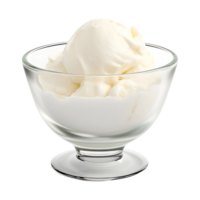 AI generated White Cream in a Bowl on Transparent background - Ai Generated png