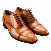 AI generated Man Leather Shoes on Transparent background - Ai Generated png