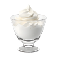 AI generated White Cream in a Bowl on Transparent background - Ai Generated png