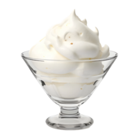 AI generated White Cream in a Bowl on Transparent background - Ai Generated png