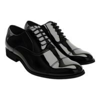 ai gerado homem couro sapatos em transparente fundo - ai gerado png