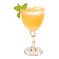 ai generado gaseoso Mocktail en un vaso en transparente antecedentes - ai generado png