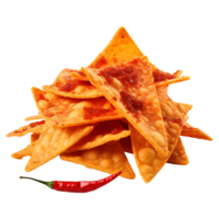 AI generated Crispy Chips with Spices on Transparent background - Ai Generated png