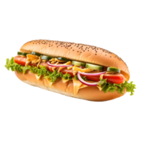 ai généré chaud chien sandwich sur transparent Contexte - ai généré png