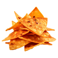 AI generated Crispy Chips with Spices on Transparent background - Ai Generated png