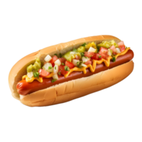 AI generated Hot Dog Sandwich on Transparent background - Ai Generated png