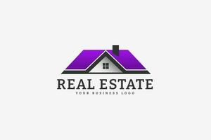 Real Estate Purple House Logo vector